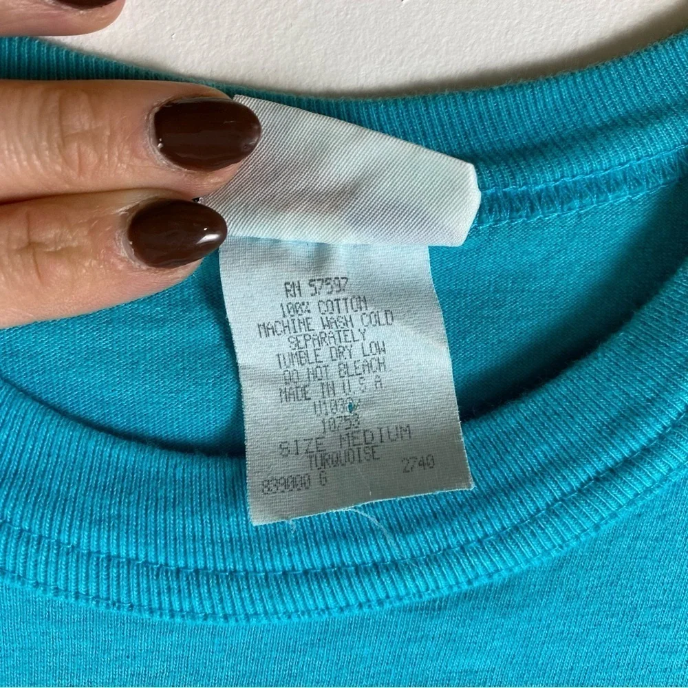 SALE 🛍️ Vtg 90s Tiffany Teal Cotton dress by Styles To Go Womens size M